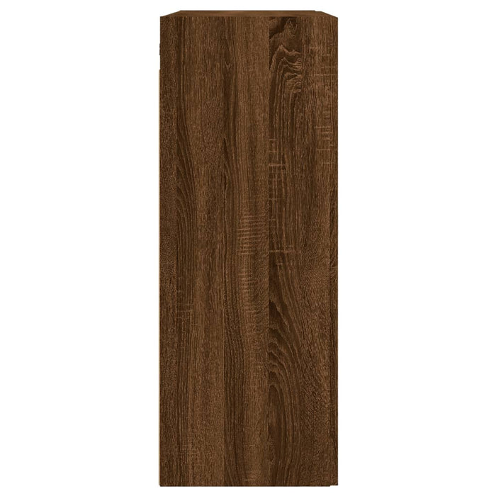 Wandkast 69,5X34X90 Cm Bewerkt Hout Bruin Eikenkleur