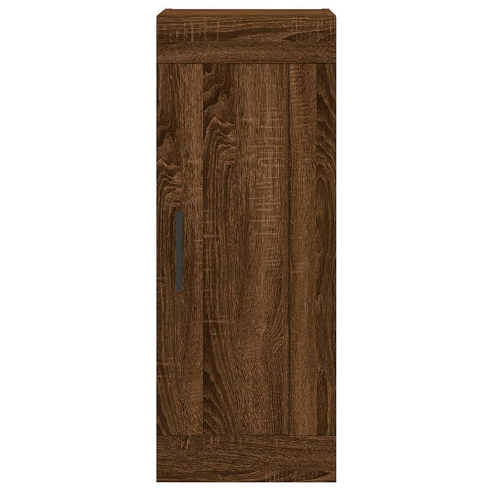 Wandkast 34,5X34X90 Cm Bewerkt Hout Bruin Eikenkleur