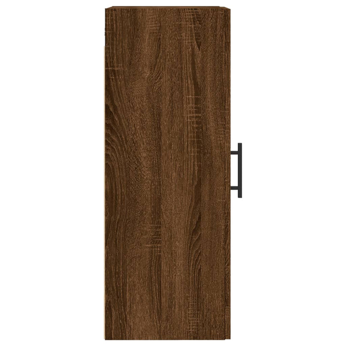 Wandkast 34,5X34X90 Cm Bewerkt Hout Bruin Eikenkleur