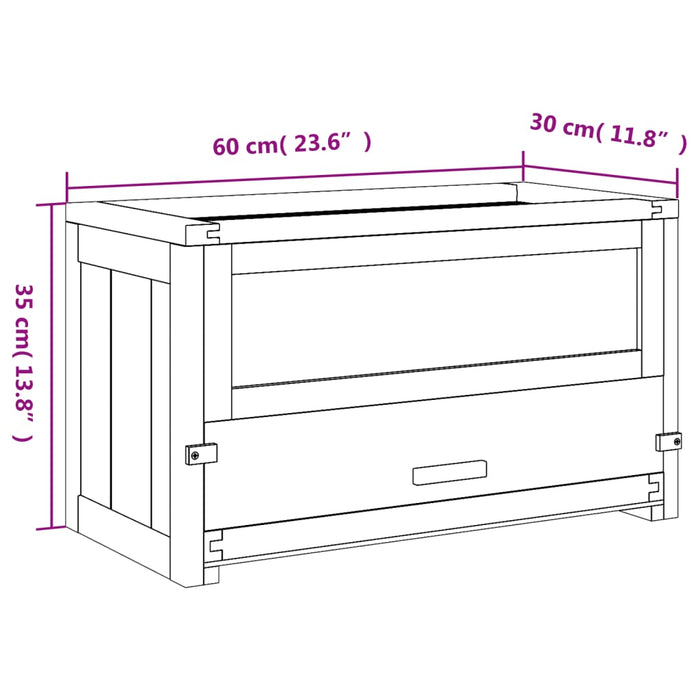 Hamsterkooi 60X30X35 Cm Massief Vurenhout