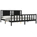 Bedframe Met Hoofdbord Massief Hout