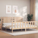 Bedframe Met Hoofdbord Massief Hout