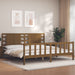 Bedframe Met Hoofdbord Massief Hout