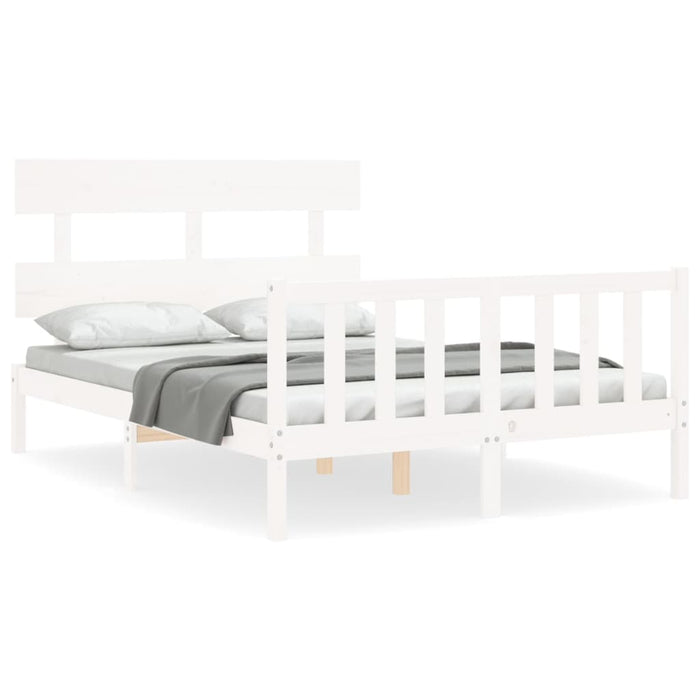 Bedframe Met Hoofdbord Massief Hout