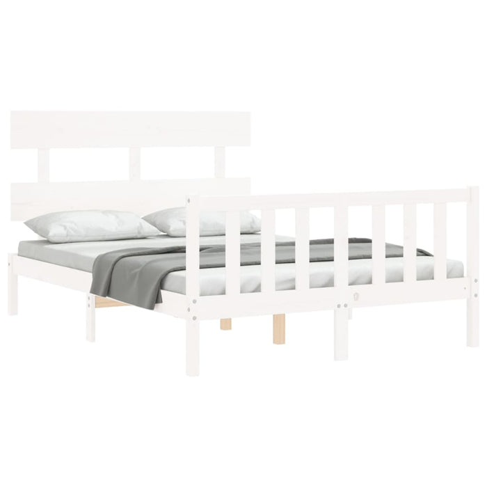 Bedframe Met Hoofdbord Massief Hout