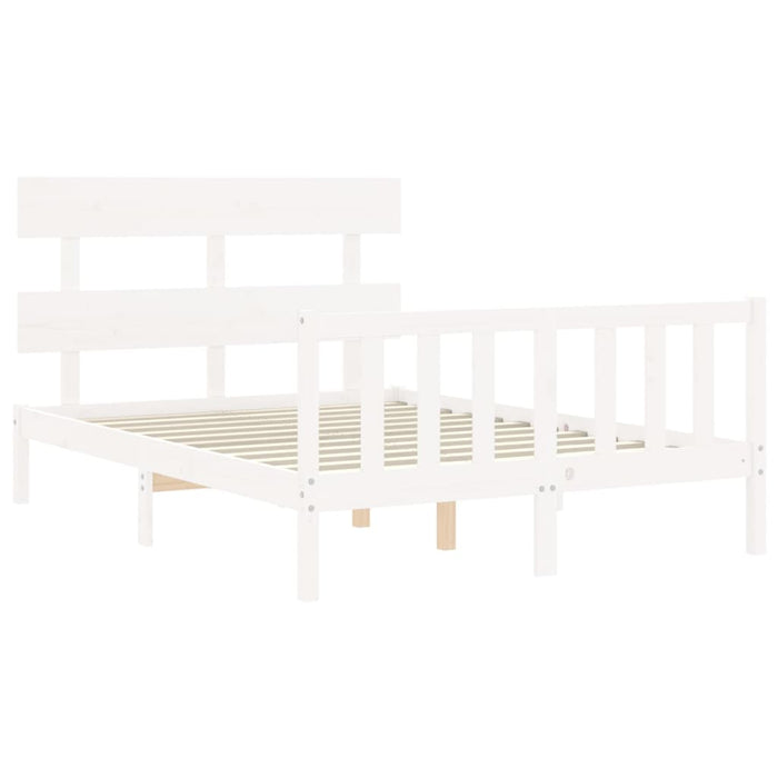 Bedframe Met Hoofdbord Massief Hout