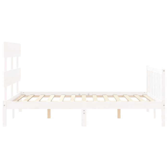 Bedframe Met Hoofdbord Massief Hout