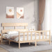 Bedframe Met Hoofdbord Massief Hout