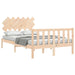 Bedframe Met Hoofdbord Massief Hout