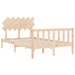 Bedframe Met Hoofdbord Massief Hout