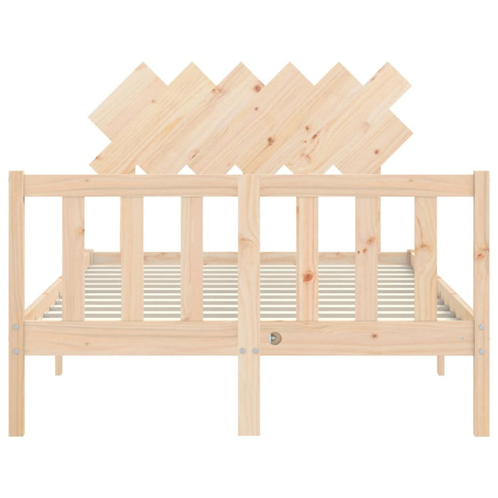 Bedframe Met Hoofdbord Massief Hout