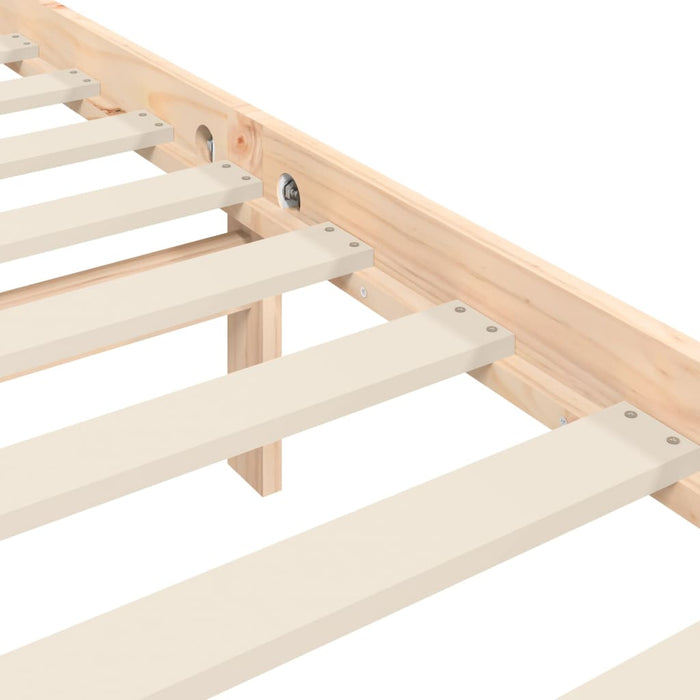 Bedframe Met Hoofdbord Massief Hout