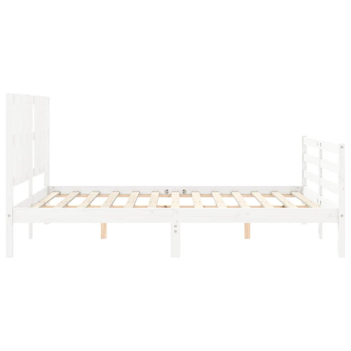 Bedframe Met Hoofdbord Massief Hout