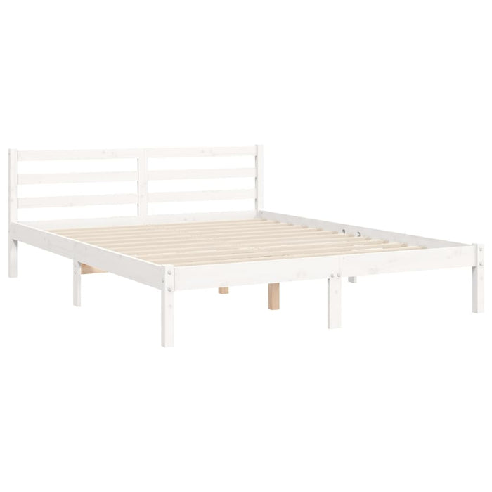 Bedframe Met Hoofdbord Massief Hout