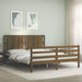 Bedframe Met Hoofdbord Massief Hout