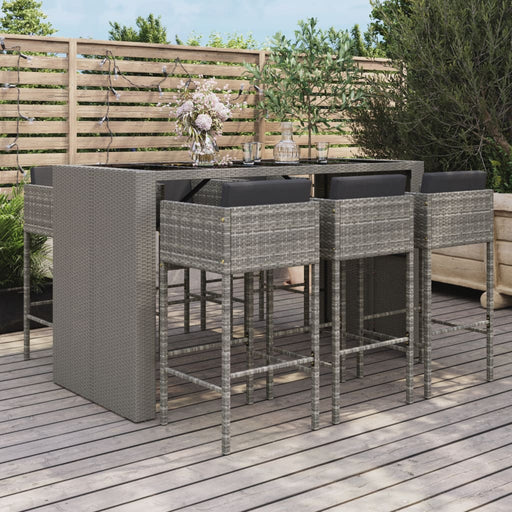 Tuinbarset Met Kussens Poly Rattan