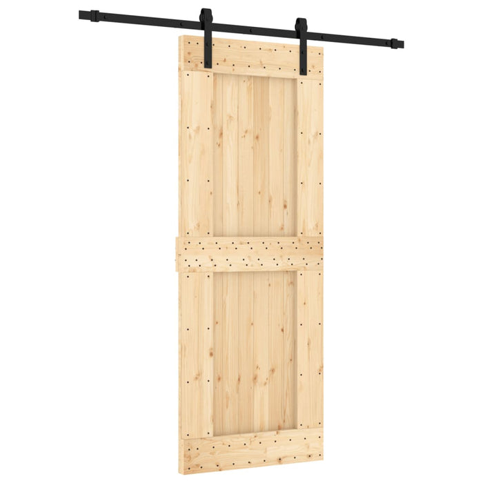 Schuifdeur Met Beslag 80X210 Cm Massief Grenenhout