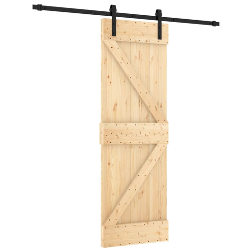 Schuifdeur Met Beslag 70X210 Cm Massief Grenenhout