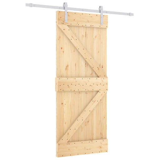 Schuifdeur Met Beslag 85X210 Cm Massief Grenenhout