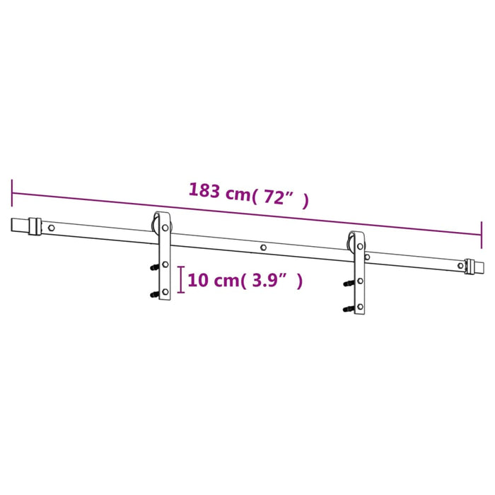 Schuifdeur Met Beslag 80X210 Cm Massief Grenenhout