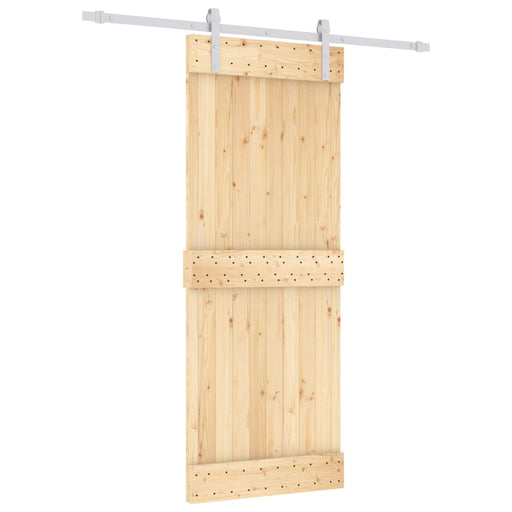 Schuifdeur Met Beslag 80X210 Cm Massief Grenenhout