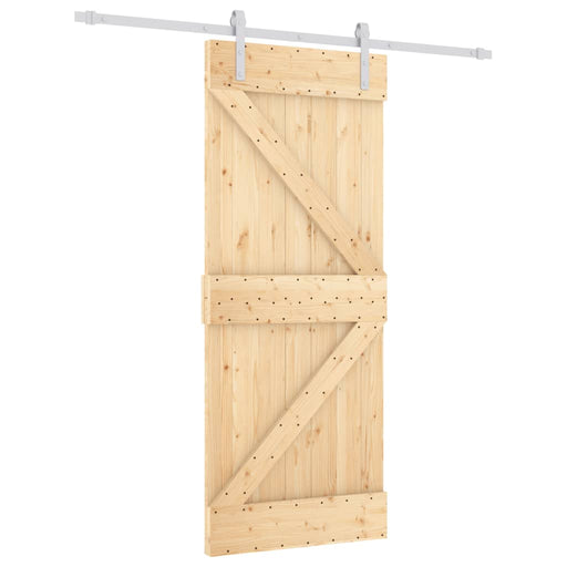 Schuifdeur Met Beslag 85X210 Cm Massief Grenenhout