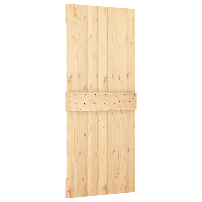 Schuifdeur Met Beslag 90X210 Cm Massief Grenenhout