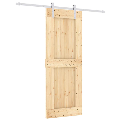 Schuifdeur Met Beslag 80X210 Cm Massief Grenenhout