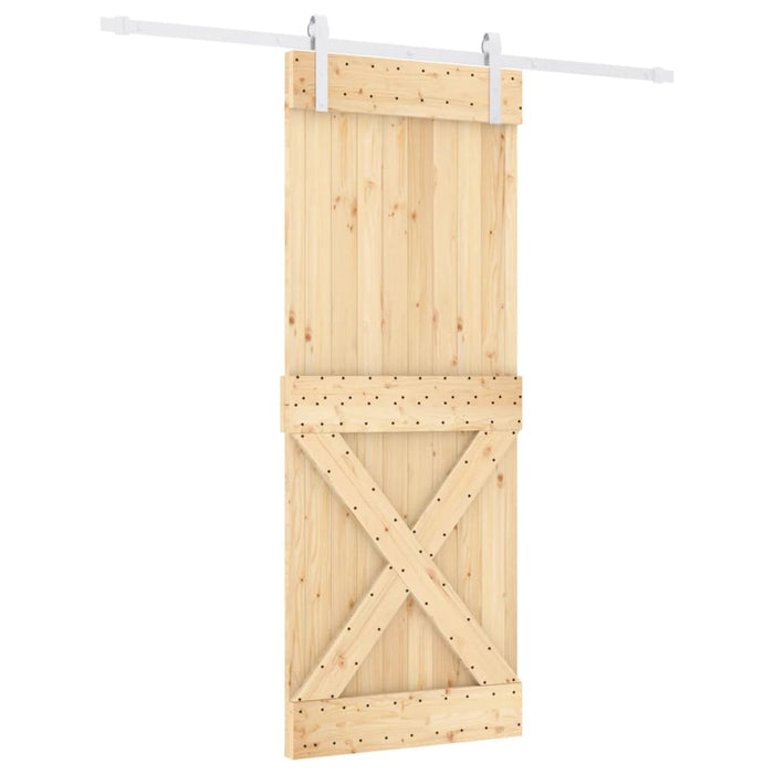 Schuifdeur Met Beslag 80X210 Cm Massief Grenenhout