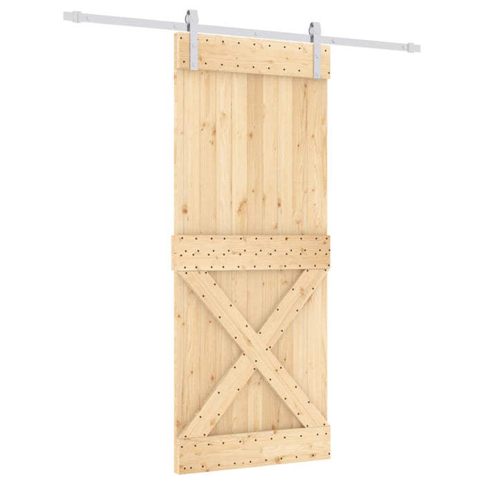 Schuifdeur Met Beslag 85X210 Cm Massief Grenenhout