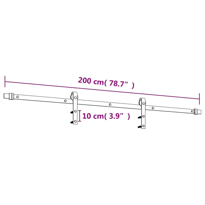 Schuifdeur Met Beslag 100X210 Cm Massief Grenenhout Grijs Ruitpatroon