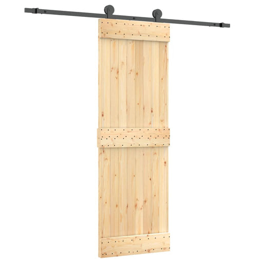 Schuifdeur Met Beslag 70X210 Cm Massief Grenenhout