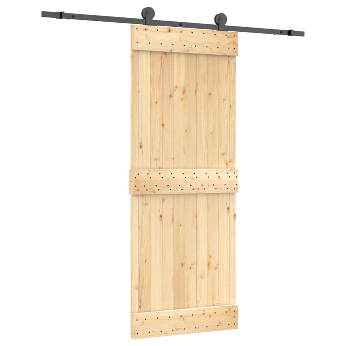 Schuifdeur Met Beslag 80X210 Cm Massief Grenenhout