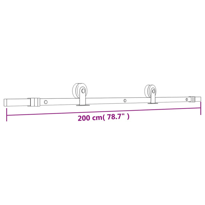 Schuifdeur Met Beslag 70X210 Cm Massief Grenenhout