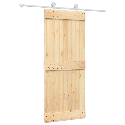 Schuifdeur Met Beslag 85X210 Cm Massief Grenenhout