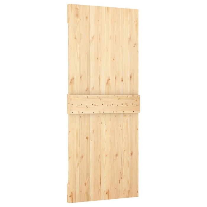 Schuifdeur Met Beslag 80X210 Cm Massief Grenenhout