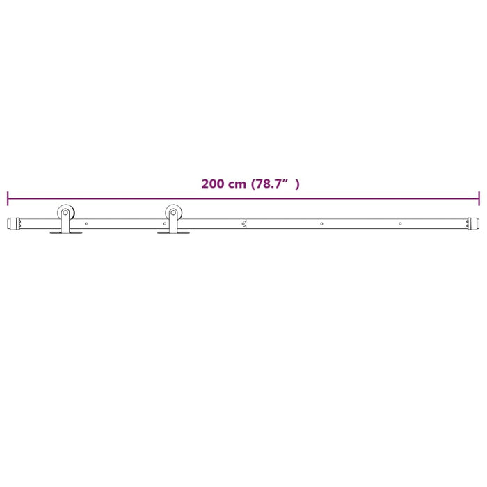 Schuifdeur Met Beslag 100X210 Cm Massief Grenenhout