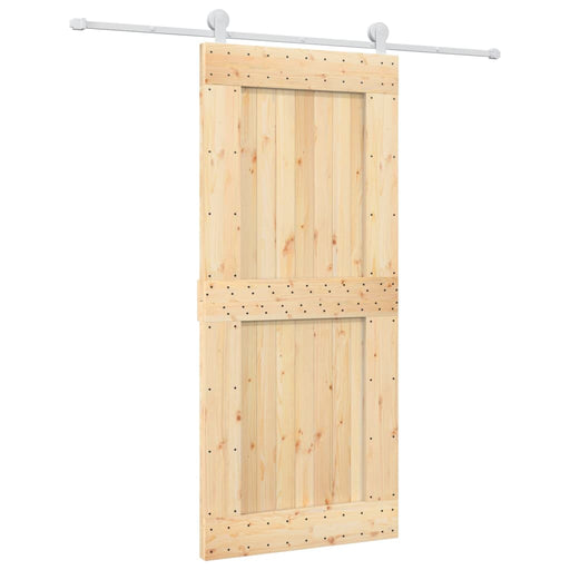 Schuifdeur Met Beslag 90X210 Cm Massief Grenenhout