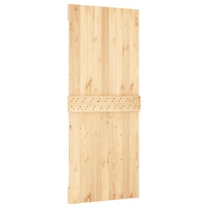 Schuifdeur Met Beslag 85X210 Cm Massief Grenenhout