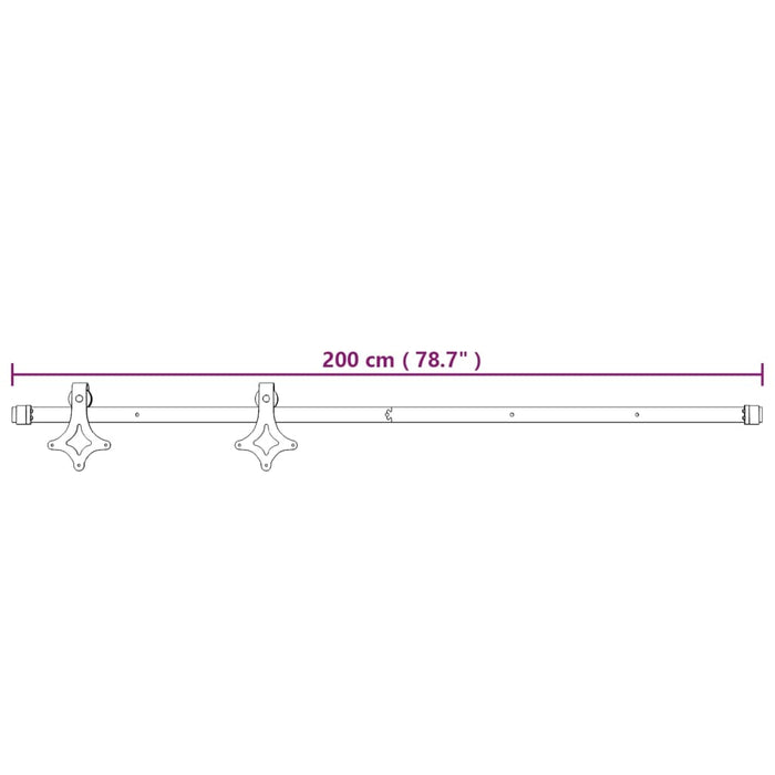 Schuifdeur Met Beslag 80X210 Cm Massief Grenenhout