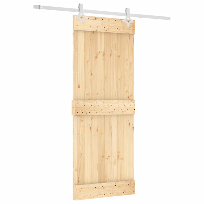 Schuifdeur Met Beslag 80X210 Cm Massief Grenenhout