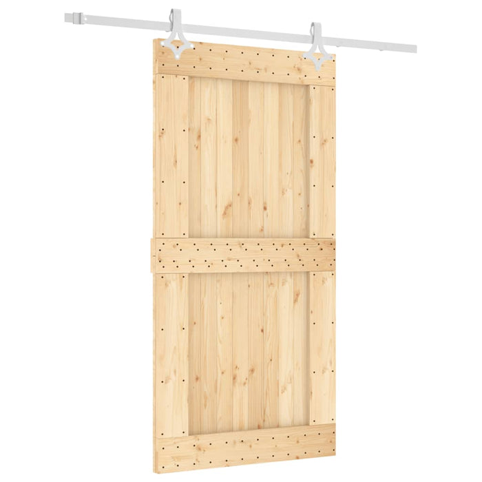 Schuifdeur Met Beslag 100X210 Cm Massief Grenenhout