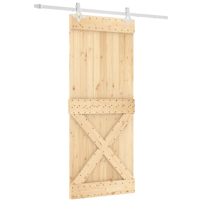 Schuifdeur Met Beslag 85X210 Cm Massief Grenenhout