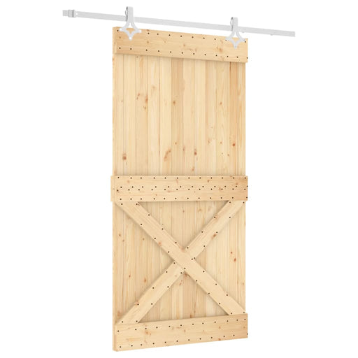 Schuifdeur Met Beslag 100X210 Cm Massief Grenenhout