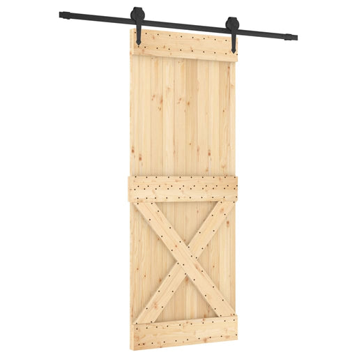 Schuifdeur Met Beslag 80X210 Cm Massief Grenenhout