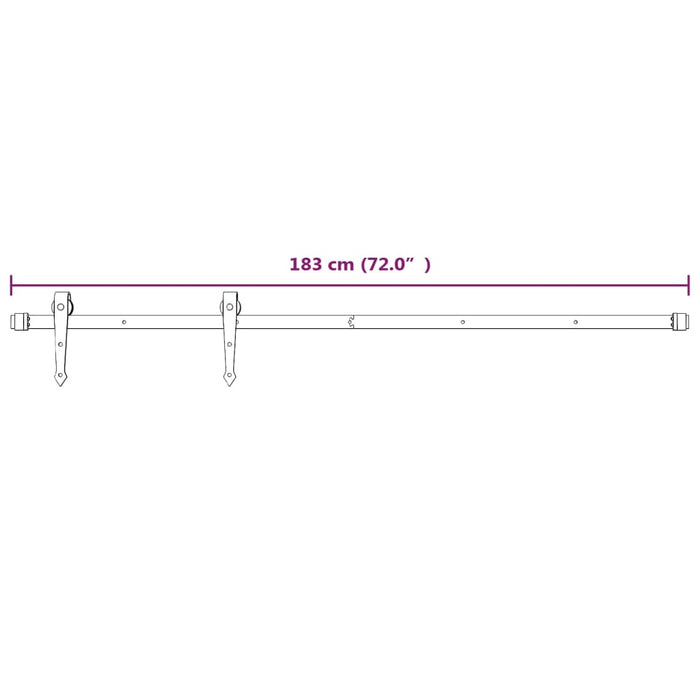 Schuifdeur Met Beslag 85X210 Cm Massief Grenenhout