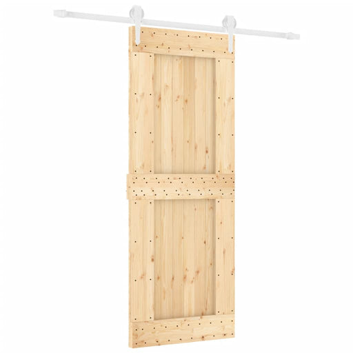 Schuifdeur Met Beslag 80X210 Cm Massief Grenenhout