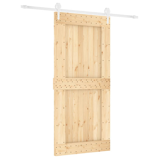 Schuifdeur Met Beslag 95X210 Cm Massief Grenenhout