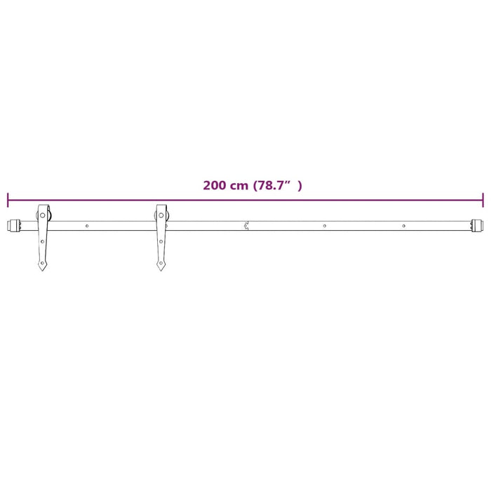 Schuifdeur Met Beslag 100X210 Cm Massief Grenenhout