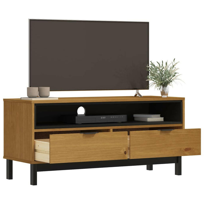 Tv-Meubel Flam 110X40X50 Cm Massief Grenenhout